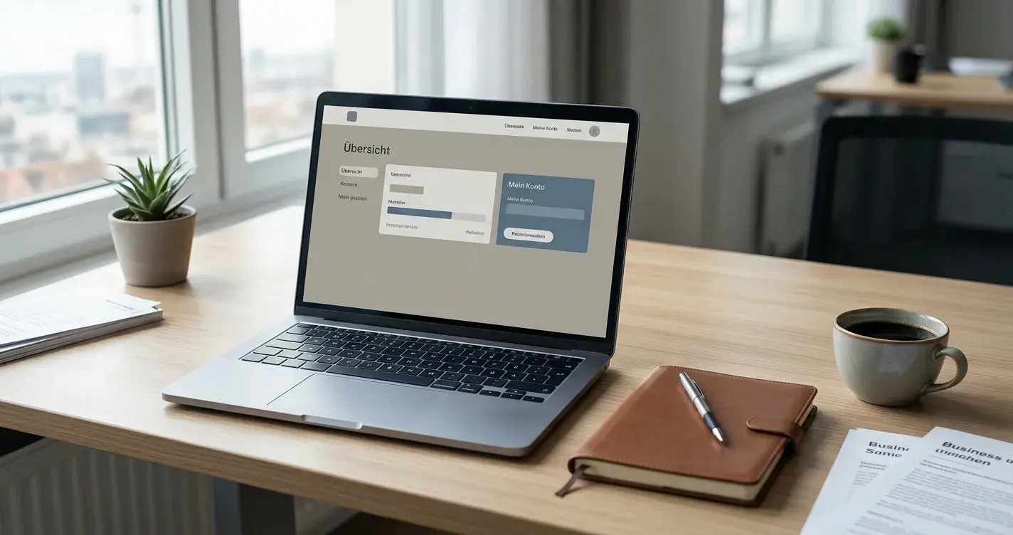 Schreibtisch mit Laptop und Notizen zum 50-Euro-Bonus ohne Einzahlung in Österreich