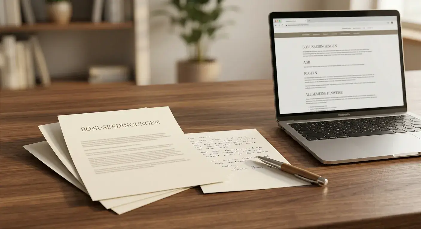 Ordentlicher Schreibtisch mit neutralem Bonusdokument und handschriftlichen Notizen