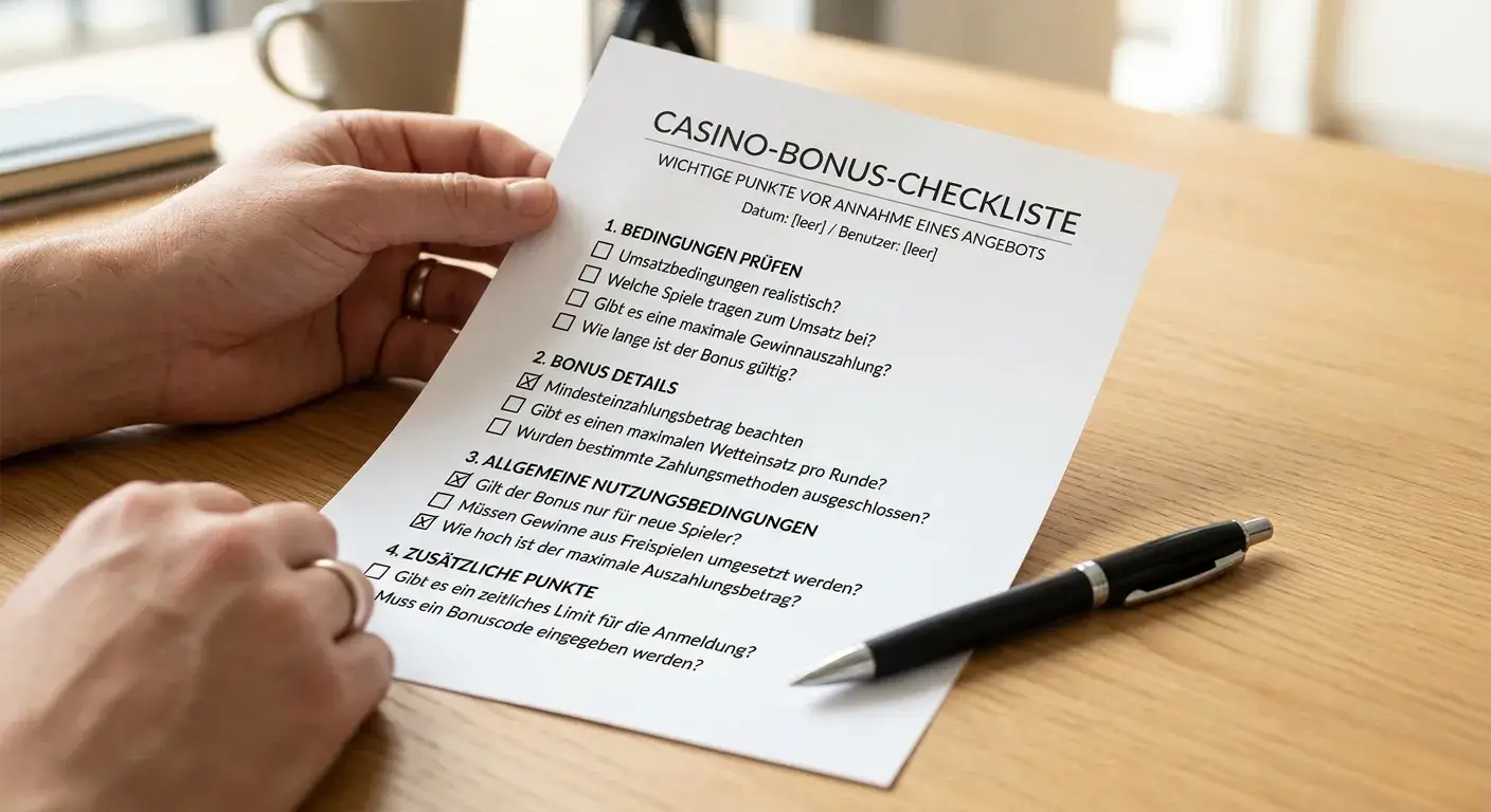 Neutraler Casino-Laptop mit Angebotsübersicht