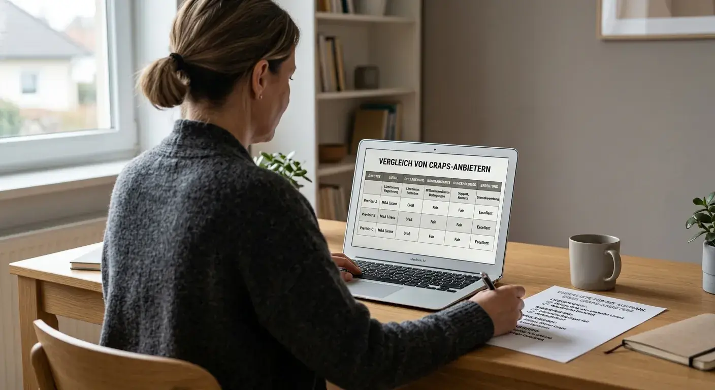 Person am Schreibtisch mit Checkliste und geöffnetem Laptop