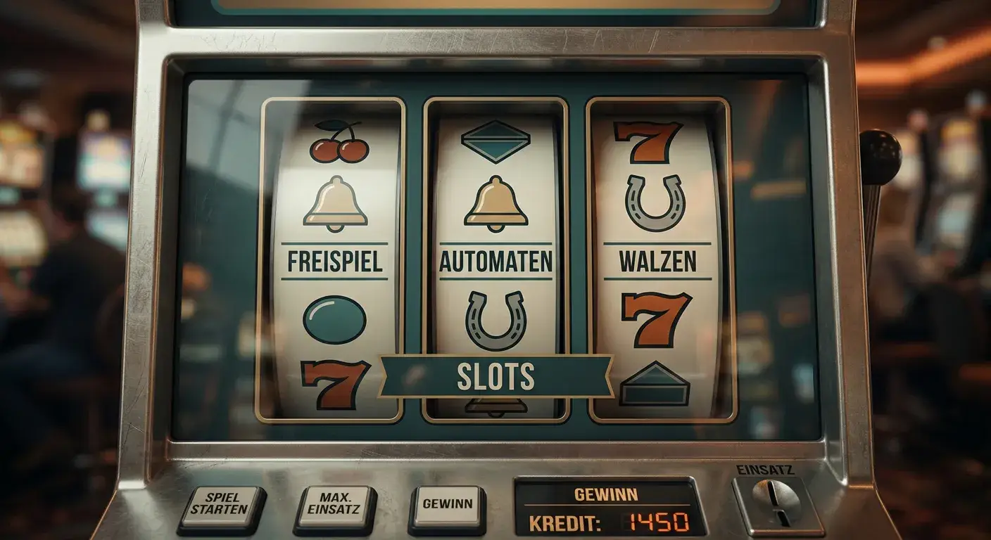 Nahaufnahme neutraler Spielautomaten-Walzen ohne Markenzeichen