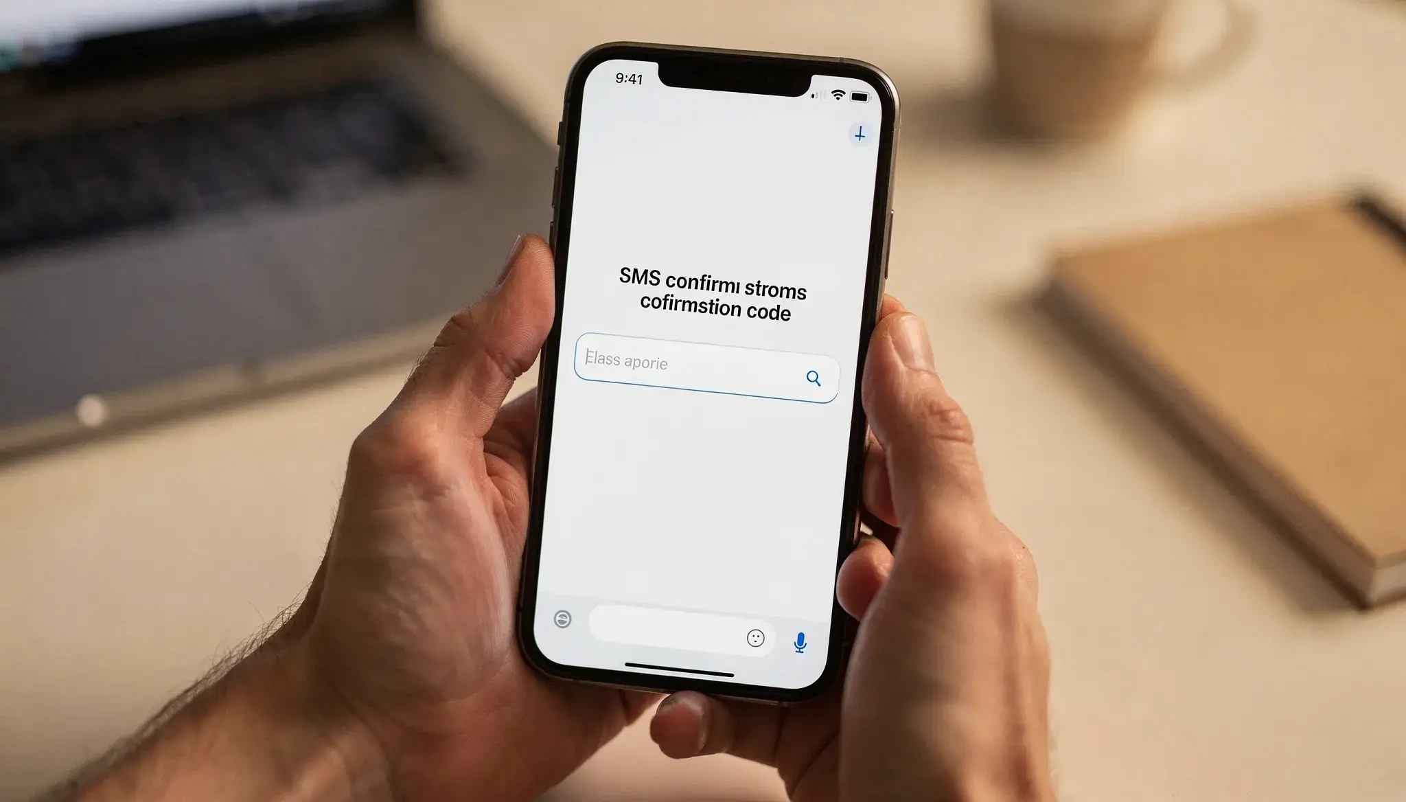 Smartphone mit SMS-Bestätigung für die Einzahlung per Handyrechnung