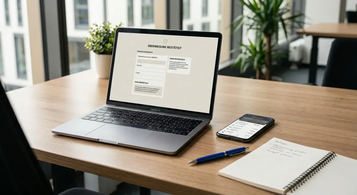 Krypto-Auszahlung mit neutraler Transaktionsbestätigung und Wallet-Anzeige