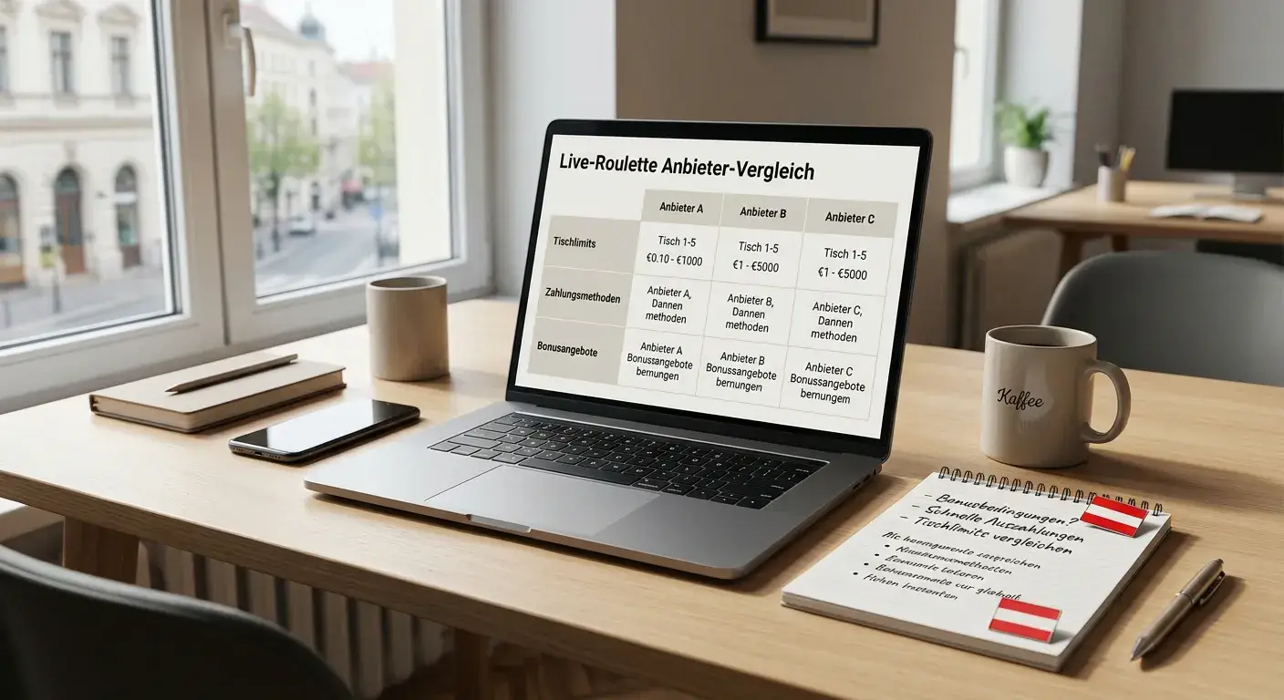 Vergleich von Anbietern für Live Roulette mit deutschsprachigen Dealern in Österreich