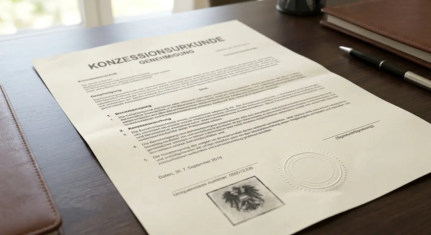 Neutrales österreichisches Konzessionsdokument
