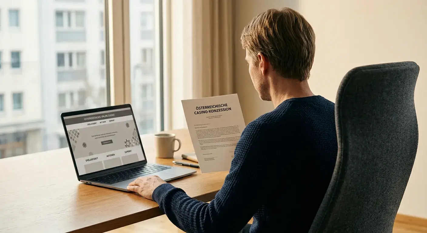Österreichische Online-Spieler prüft Betreibername und Lizenzangabe