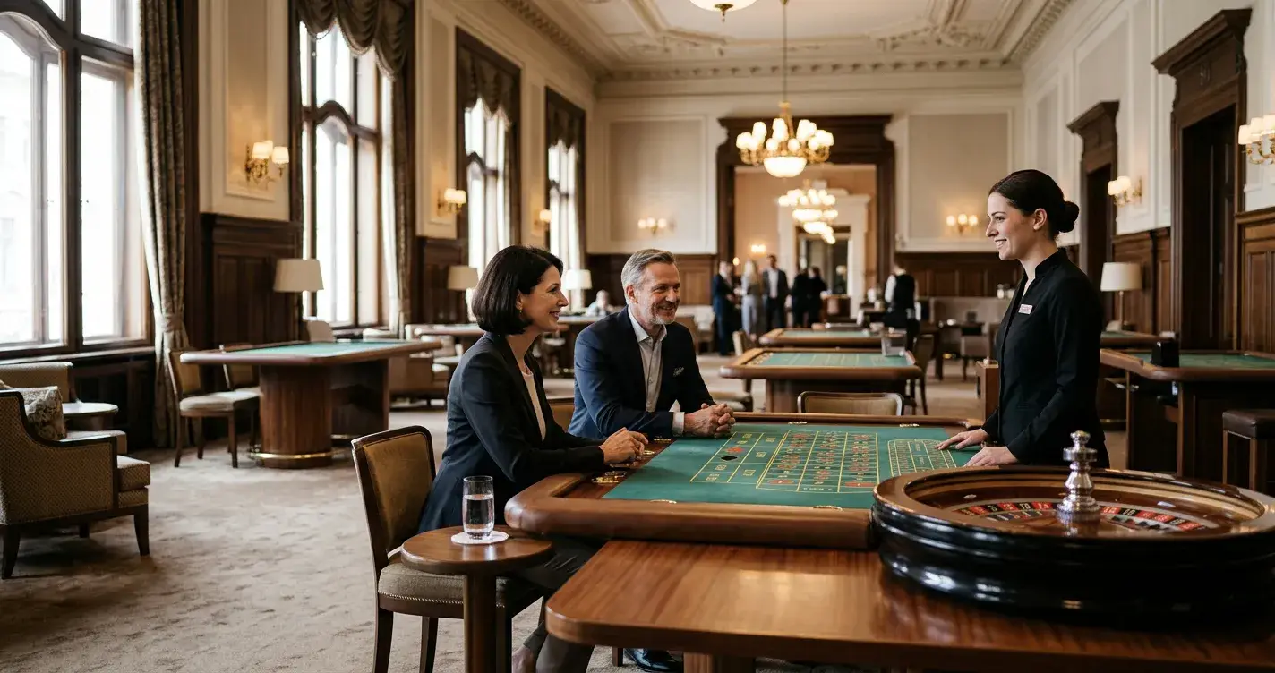 Österreichischer Online-Casino-Einzahlungsbonus auf einem ruhigen Schreibtisch mit Laptop und neutralem Bonusdokument