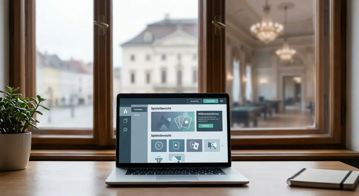 Vergleich von Online- und landbasiertem Casino an einem ruhigen Arbeitsplatz