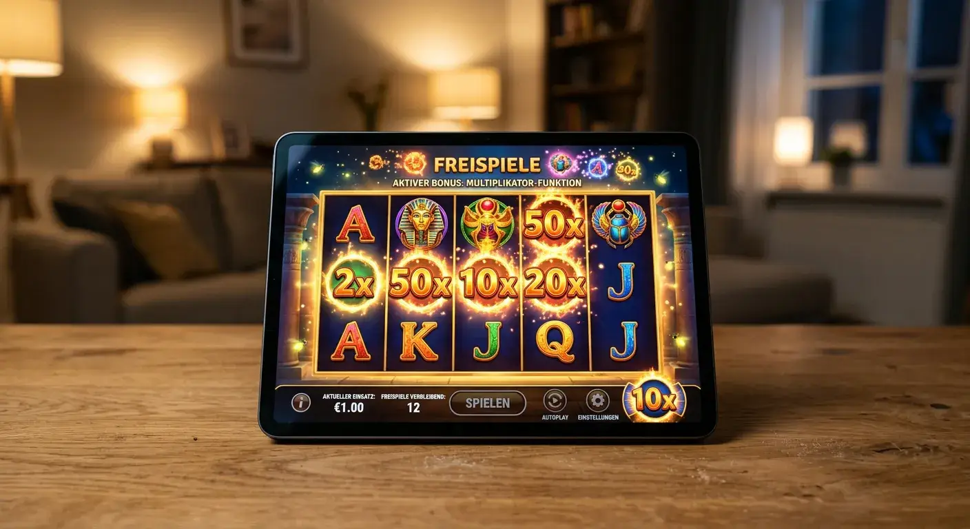 Spielautomat mit einem Euro Einsatz pro Dreh und aktiven Freispielfunktionen