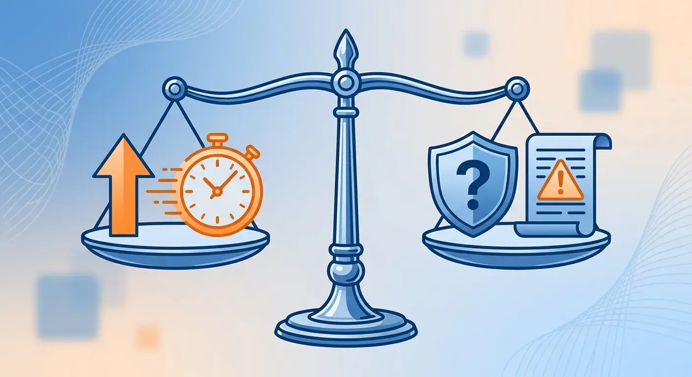 Waage mit Pro und Contra: Limitfreiheit versus Spielerschutz-Standards