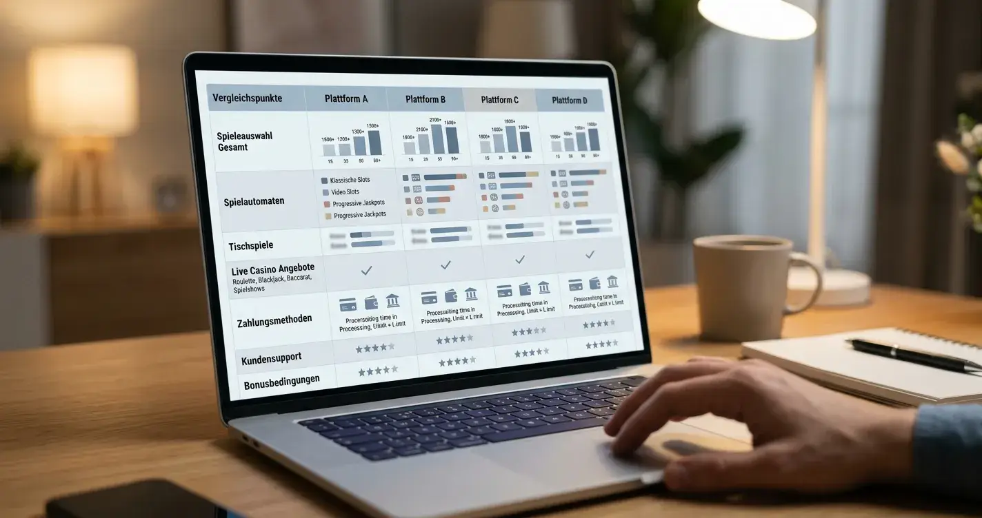 Vergleichsgrafik win2day und internationale Casino-Plattformen